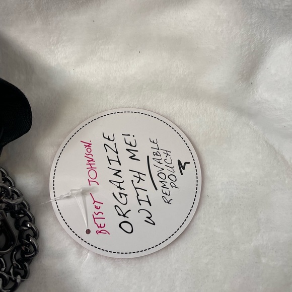 Betsey Johnson black shoulder bag with removable pouch, NWT - Picture 5 of 8